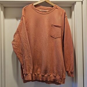 Aerie Everyday Pocket Sweater Coral Size Small